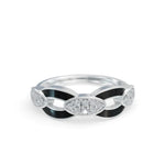 Load image into Gallery viewer, Black Bonding Band Diamond Ring | Engagement Rings | Enamel jewellery
