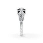 Load image into Gallery viewer, Black Bonding Band Diamond Ring | Engagement Rings | Enamel jewellery