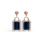 Load image into Gallery viewer, Drop Sapphire studs