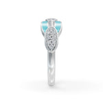 Load image into Gallery viewer, Blue Bonding 925 Sterling Silver Band Diamond Ring | Engagement Rings | Enamel jewellery