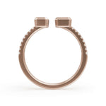 Load image into Gallery viewer, 2 Stone Gap Ring | Modern engagement bands | Gap ring