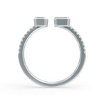 Load image into Gallery viewer, 2 Stone Gap Ring | Modern engagement bands | Gap ring