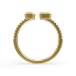 Load image into Gallery viewer, 2 Stone Gap Ring | Modern engagement bands | Gap ring