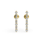 Load image into Gallery viewer, Alternate Bar Diamond Earring Silver