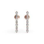 Load image into Gallery viewer, Alternate Bar Diamond Earring Silver