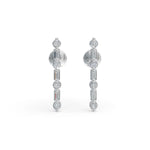 Load image into Gallery viewer, Alternate Bar Diamond Earring Silver