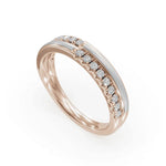 Load image into Gallery viewer, Gray Balance 925 Sterling Silver Band Diamond Ring | Enamel Ring | Statement Diamond Ring