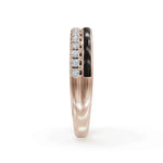 Load image into Gallery viewer, Black Balance Band Diamond Ring | Enamel Ring | Statement Diamond Ring