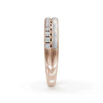 Load image into Gallery viewer, Gray Balance Band Diamond Ring | Enamel Ring | Statement Diamond Ring