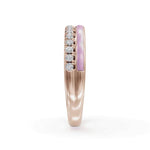 Load image into Gallery viewer, Pink Balance Band Diamond Ring | Enamel Ring | Statement Diamond Ring