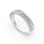 Load image into Gallery viewer, Gray Balance 925 Sterling Silver Band Diamond Ring | Enamel Ring | Statement Diamond Ring