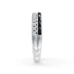 Load image into Gallery viewer, Black Balance Band Diamond Ring | Enamel Ring | Statement Diamond Ring