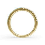 Load image into Gallery viewer, Pink Balance Band Diamond Ring | Enamel Ring | Statement Diamond Ring