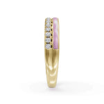 Load image into Gallery viewer, Pink Balance Band Diamond Ring | Enamel Ring | Statement Diamond Ring