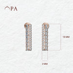 Load image into Gallery viewer, Bar Diamond Earrings | Diamond Earrings | Diamond Stud Earrings | Opa Diamond