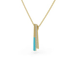 Load image into Gallery viewer, Blue Lagoon 925 Sterling Silver Lab Grown Diamond pendant