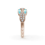Load image into Gallery viewer, Blue Bonding Band Diamond Ring | Engagement Rings | Enamel jewellery