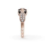 Load image into Gallery viewer, Black Bonding Band Diamond Ring | Engagement Rings | Enamel jewellery