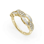 Load image into Gallery viewer, Gray Bonding Band Diamond Ring | Engagement Rings | Enamel jewellery