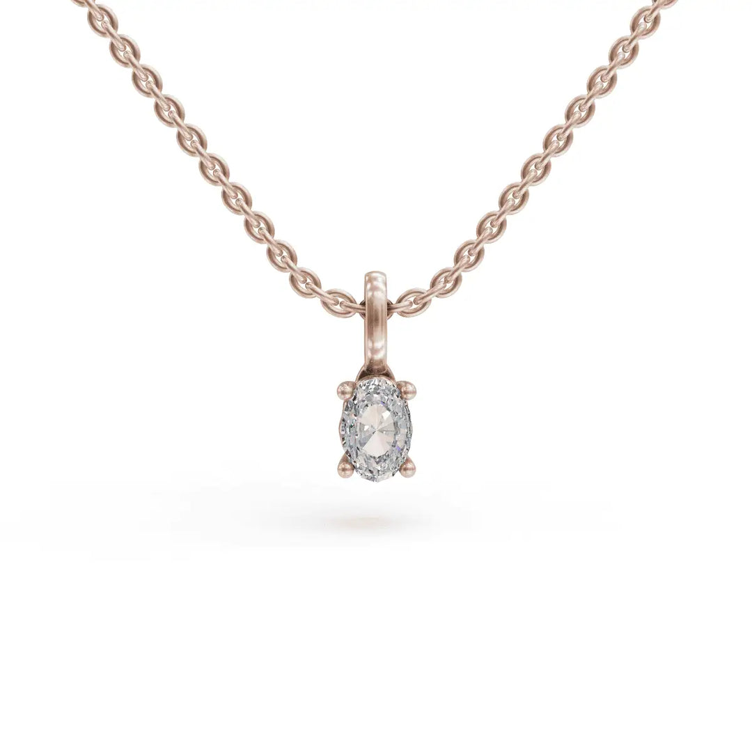 Classic Oval Pendant | Ladies Diamond Pendant
