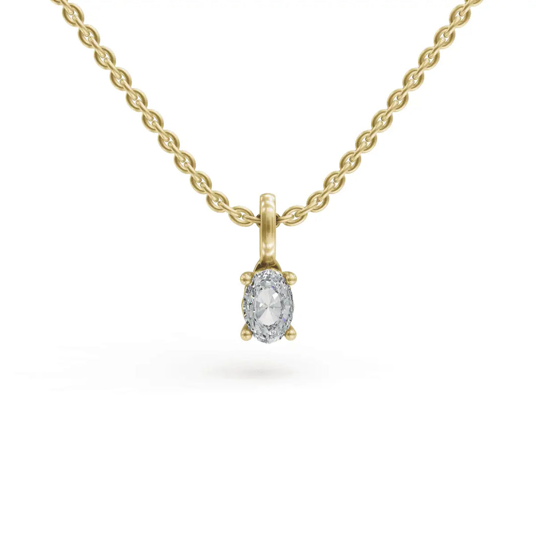 Classic Oval Pendant | Ladies Diamond Pendant