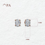 Load image into Gallery viewer, Classic Oval Studs | Diamond Stud Earrings | Minimalist Earrings