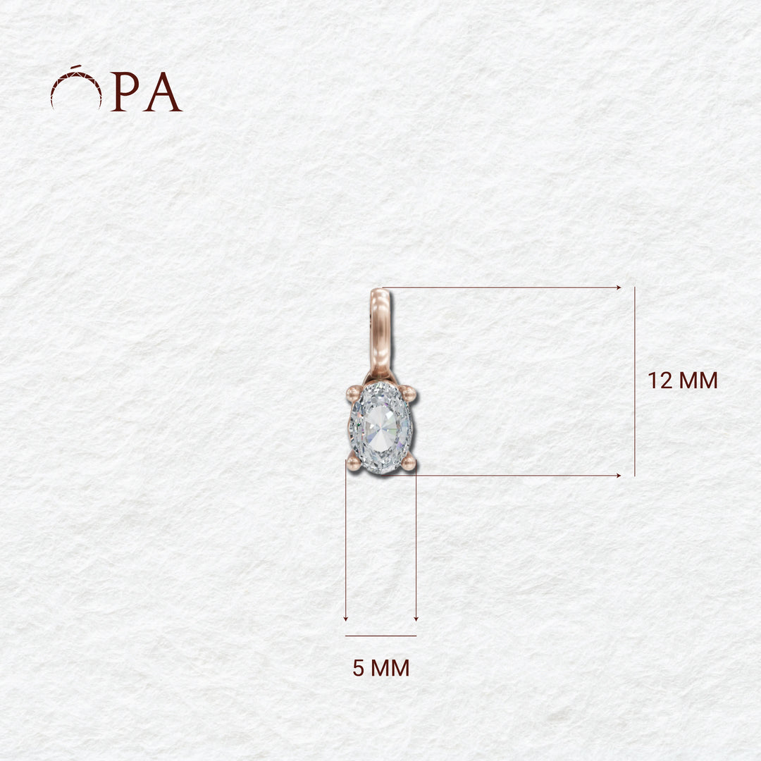 Classic Oval Pendant | Ladies Diamond Pendant