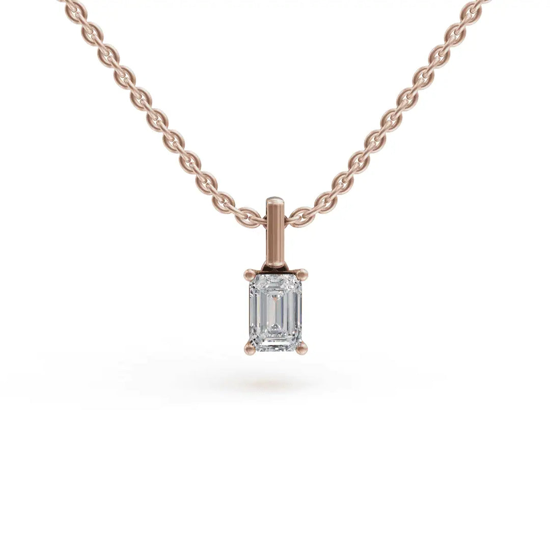 Classic Baguette Pendant | Diamond Locket