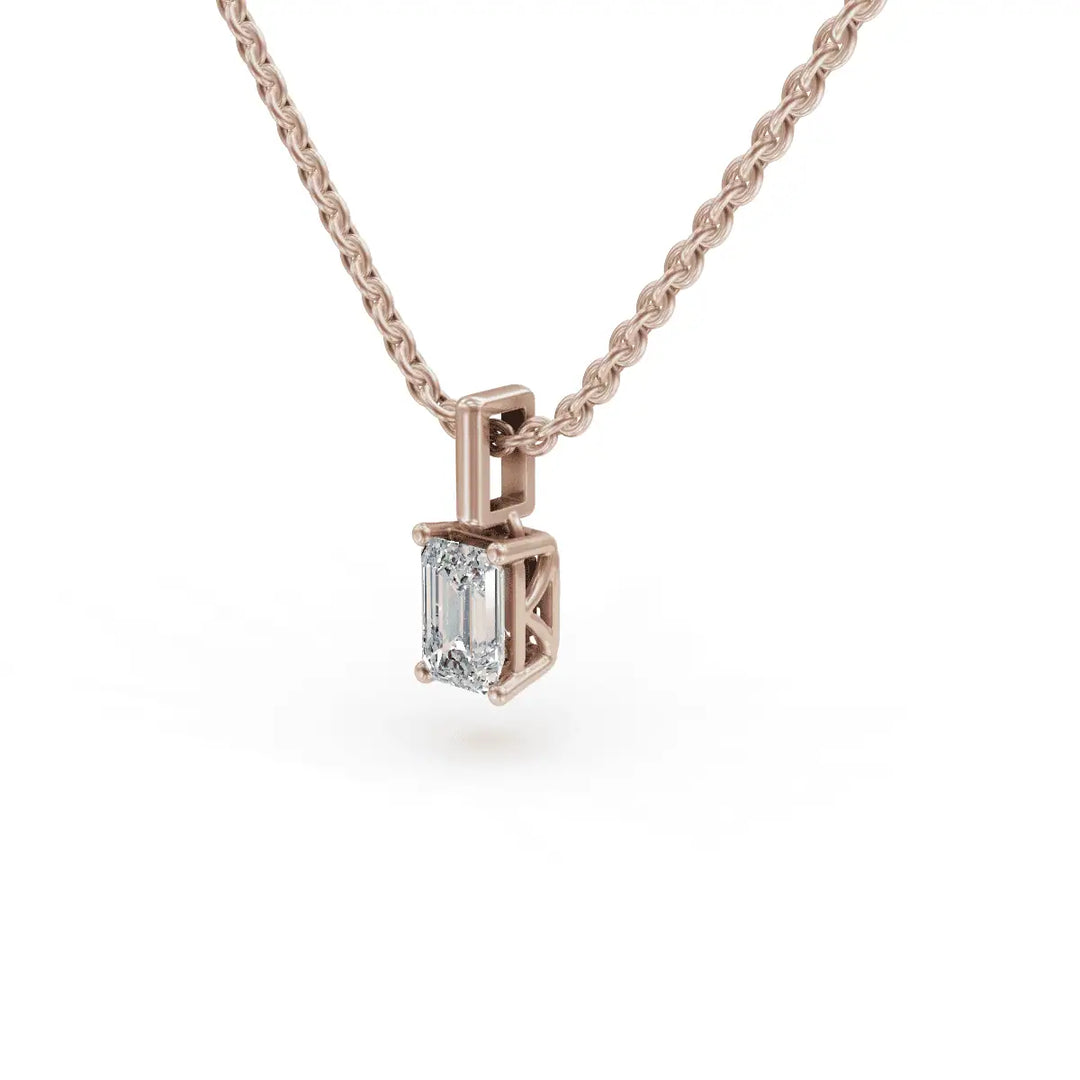 Classic Baguette Pendant | Diamond Locket