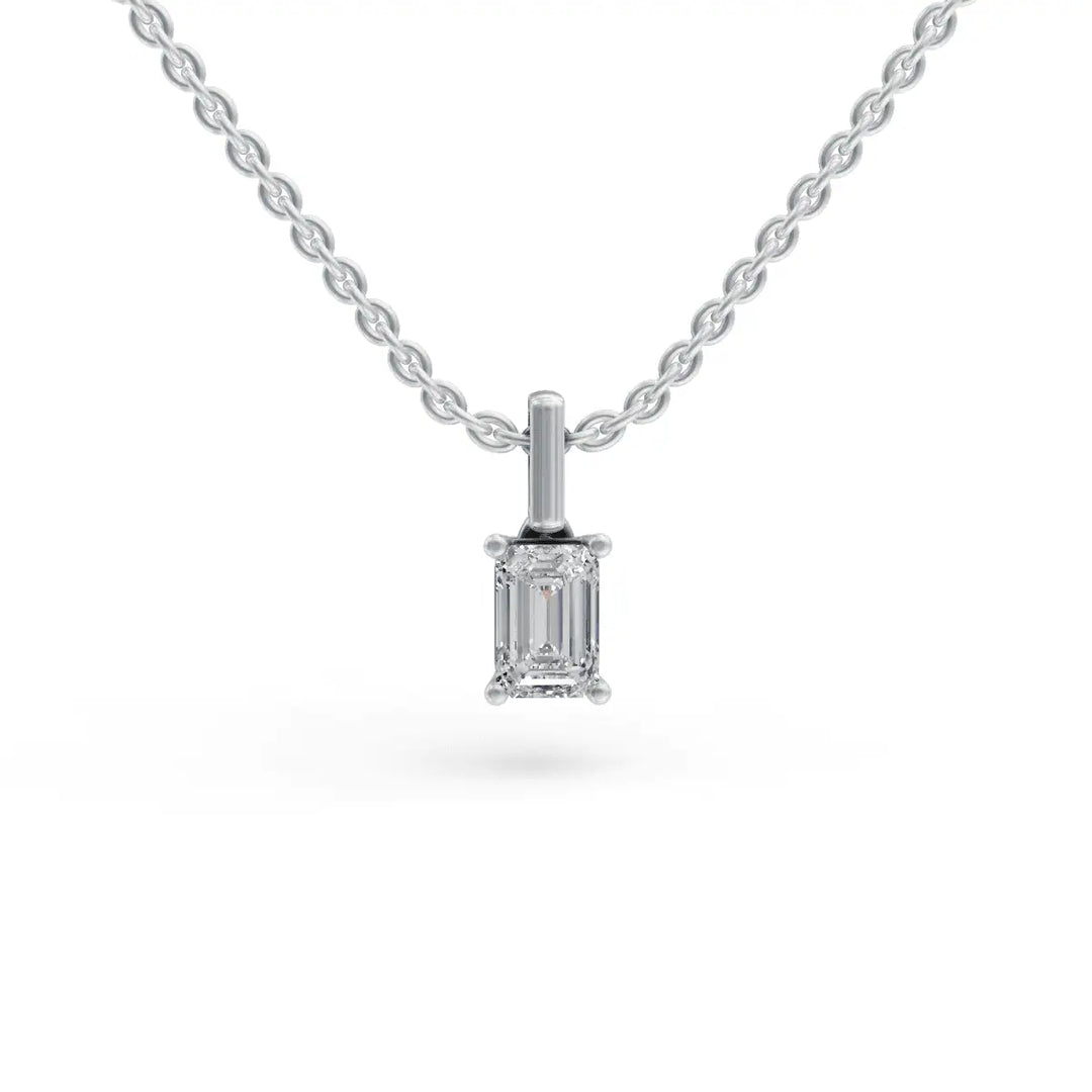 Classic Baguette Pendant | Diamond Locket