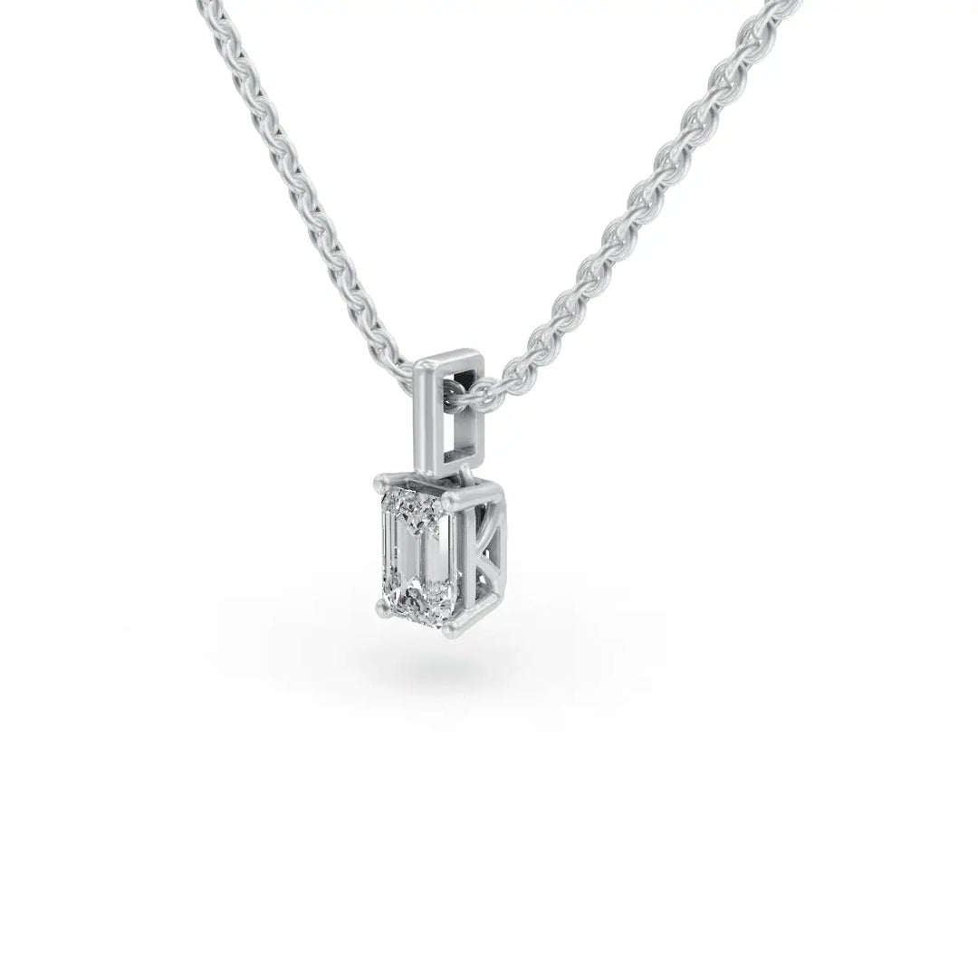Classic Baguette Pendant | Diamond Locket