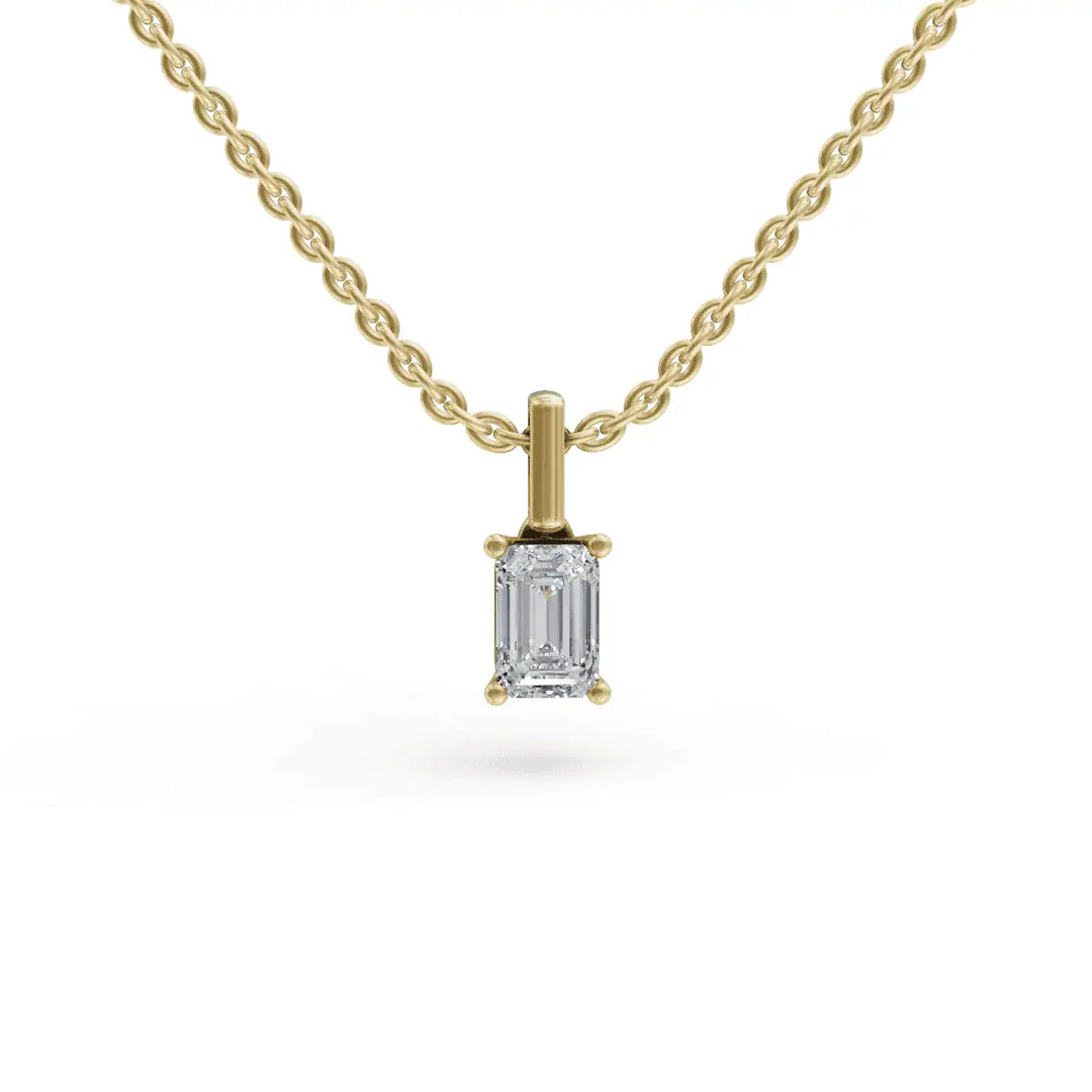 Classic Baguette Pendant | Diamond Locket
