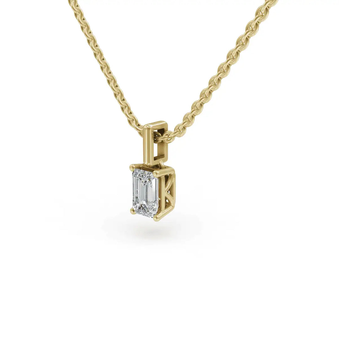 Classic Baguette Pendant | Diamond Locket