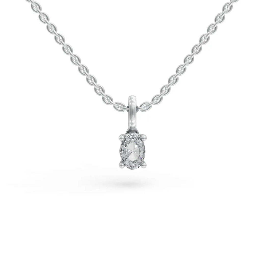 Classic Oval Pendant | Ladies Diamond Pendant