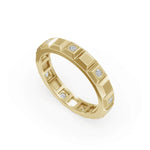 Load image into Gallery viewer, Classic Princess Diamond Band | Diamond Engagement Rings | Geometric ring