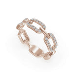 Load image into Gallery viewer, Connection Band  | Stay Connected Gold Diamond Ring | Connecting Diamond Ring