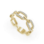 Load image into Gallery viewer, Connection Band  | Stay Connected Gold Diamond Ring | Connecting Diamond Ring