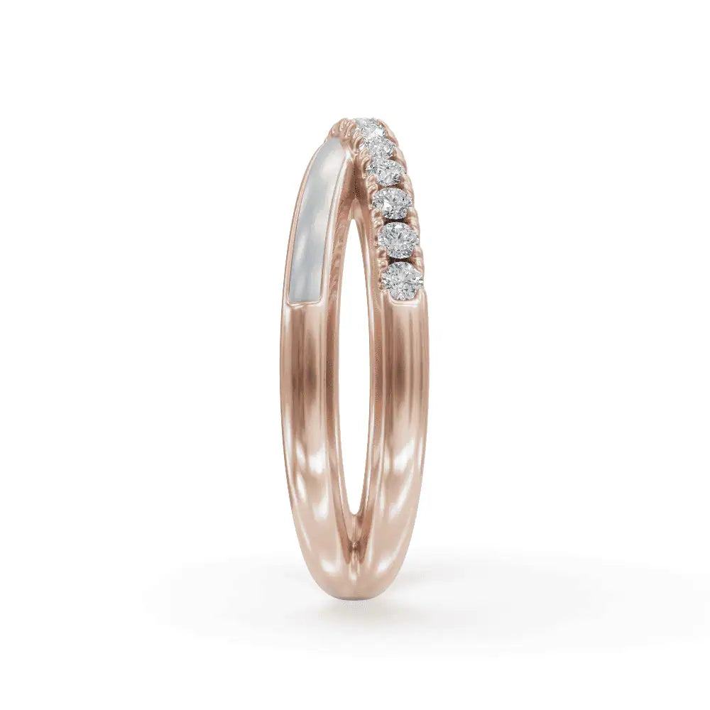 Gray Criss Cross Band | Criss Cross Diamond Ring | Enamel ring