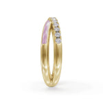 Load image into Gallery viewer, Pink Criss Cross 925 Sterling Silver Lab Grown Diamond Band | Criss Cross Diamond Ring | Enamel ring