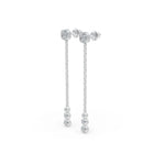 Load image into Gallery viewer, Drop Diamond Earrings | Wedding Diamond Earrings | Timeless Earrings