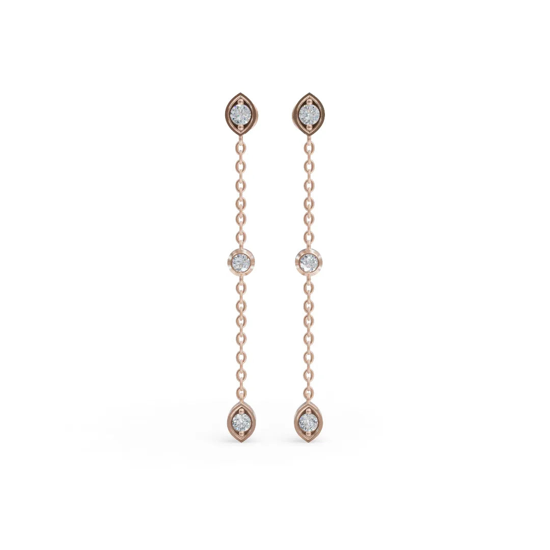 Teardrop Cascade Earring | Diamond Earrings For Women