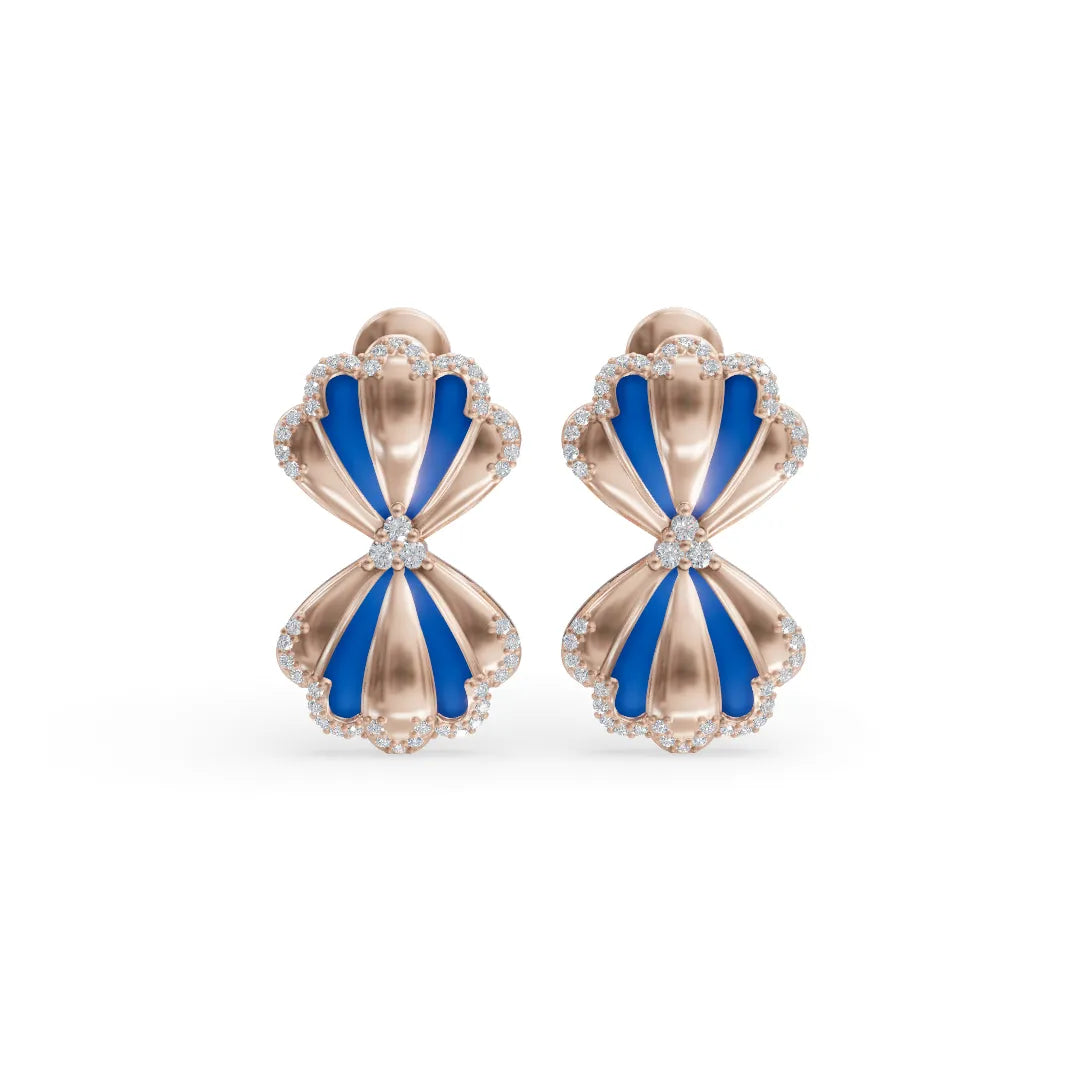 Indigo Blossom Earrings | Diamond Earring