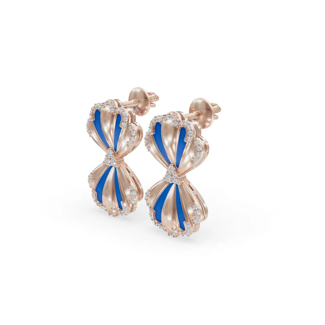 Indigo Blossom Earrings | Diamond Earring