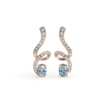 Load image into Gallery viewer, Aquamarine Twist Earring | Earrings For Bride | Designer Earrings
