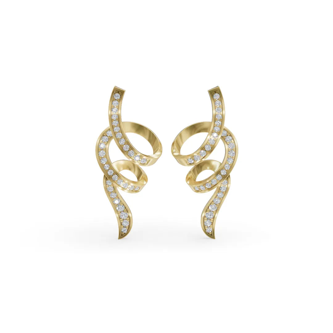 Swish Whirl Earrings | Earrings For Wedding | Statement Earrings