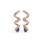 Load image into Gallery viewer, Tanzanite Twirl Earring | Earrings For Bride