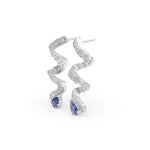 Load image into Gallery viewer, Tanzanite Twirl Earring | Earrings For Bride