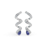Load image into Gallery viewer, Tanzanite Twirl Earring | Earrings For Bride