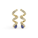 Load image into Gallery viewer, Tanzanite Twirl Earring | Earrings For Bride