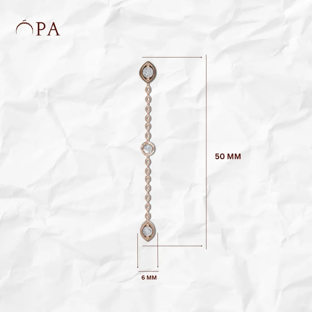 Teardrop Cascade Earring | Diamond Earrings For Women